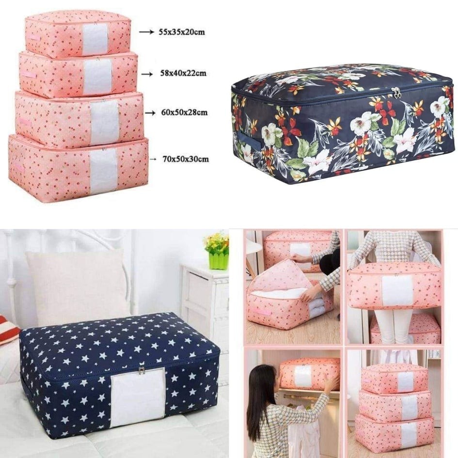 Washable Bed Quilt Storage Bag Moisture-proof Clothes Foldable Dustproof Finishing