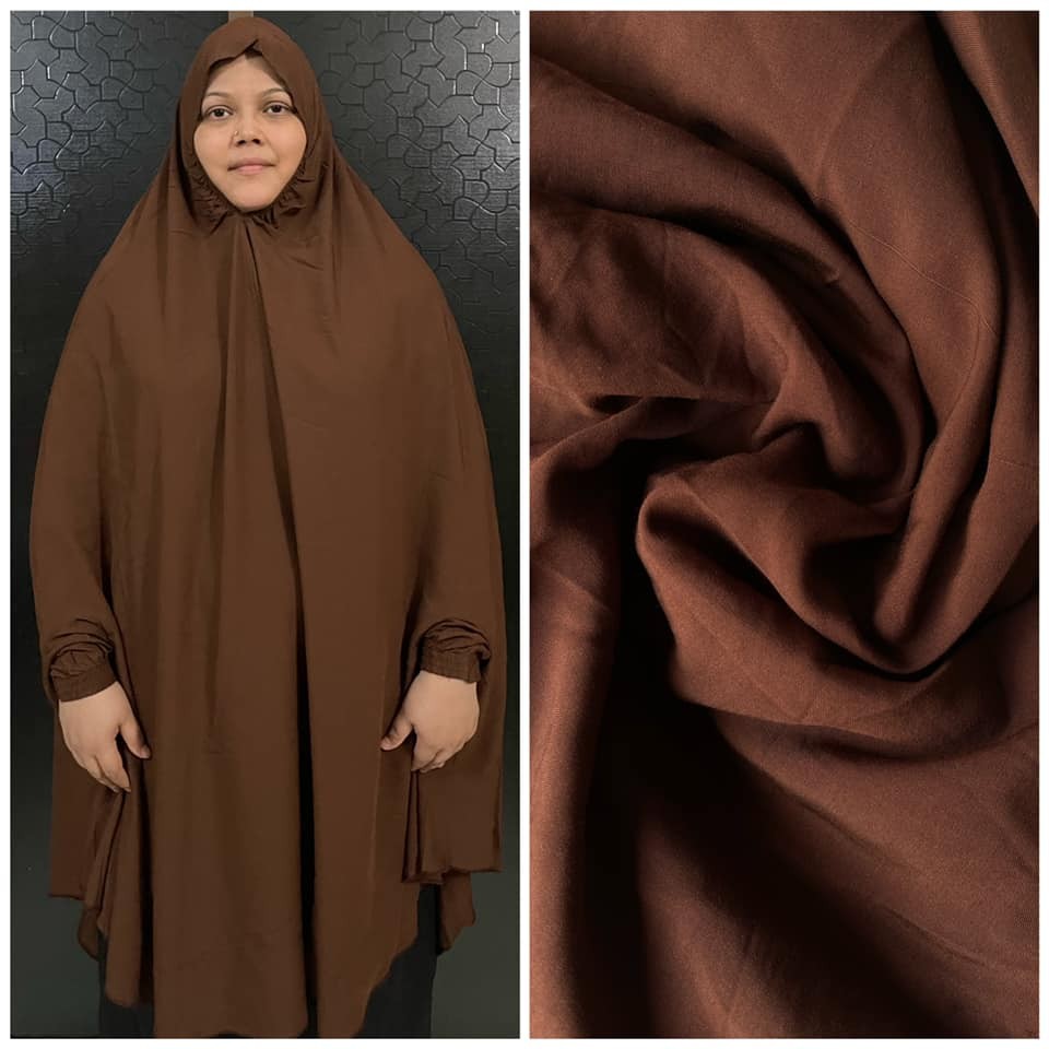 Long Linen Plain Salat khimar