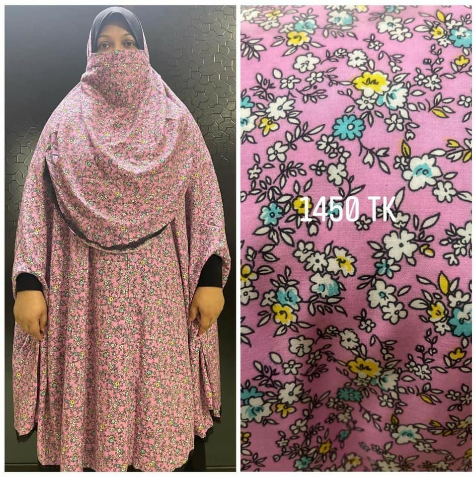 Long Linen khimar with (NIQAB)