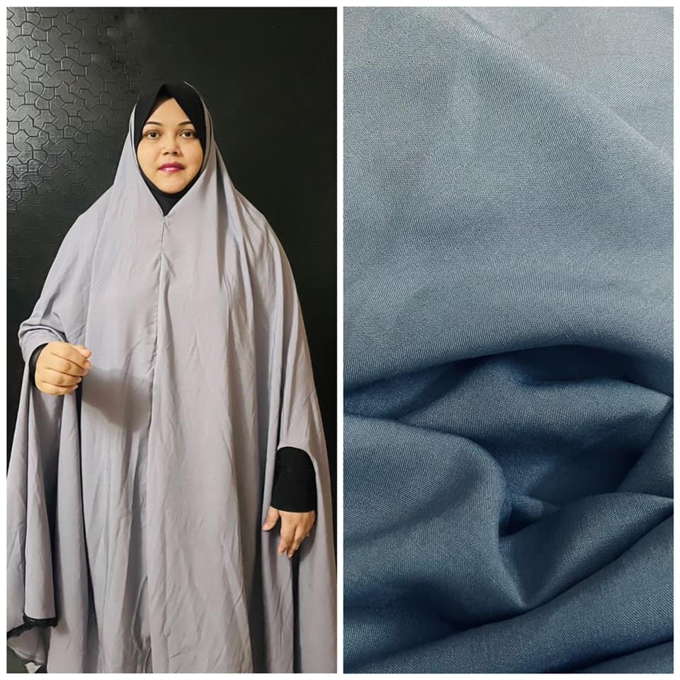 Long Linen Plain Salat khimar