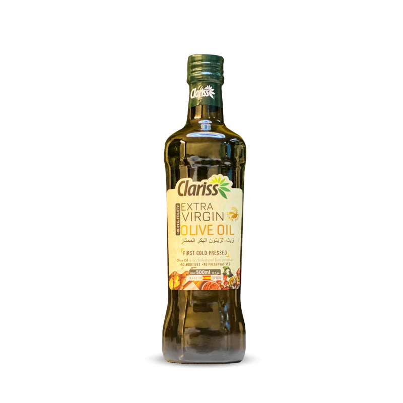 Clariss Olive Oil Extra Virgin: 500ML Glass Bottle