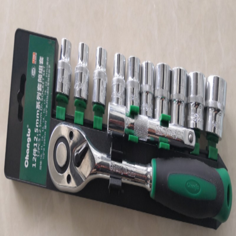 1/2" Dr. 12pcs Socket Wrench Kit CRV