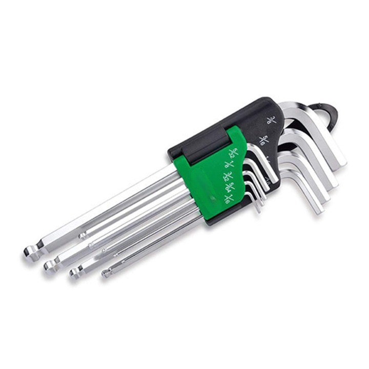 9pcs mat finish ball type hex key set