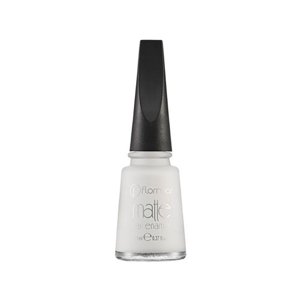 Matte Nail Enamel Flormar# M01: White Board
