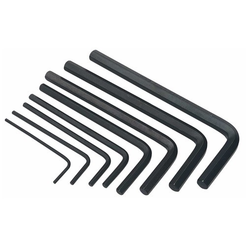 9pcs Black Finish Flat Type Hex Key Set