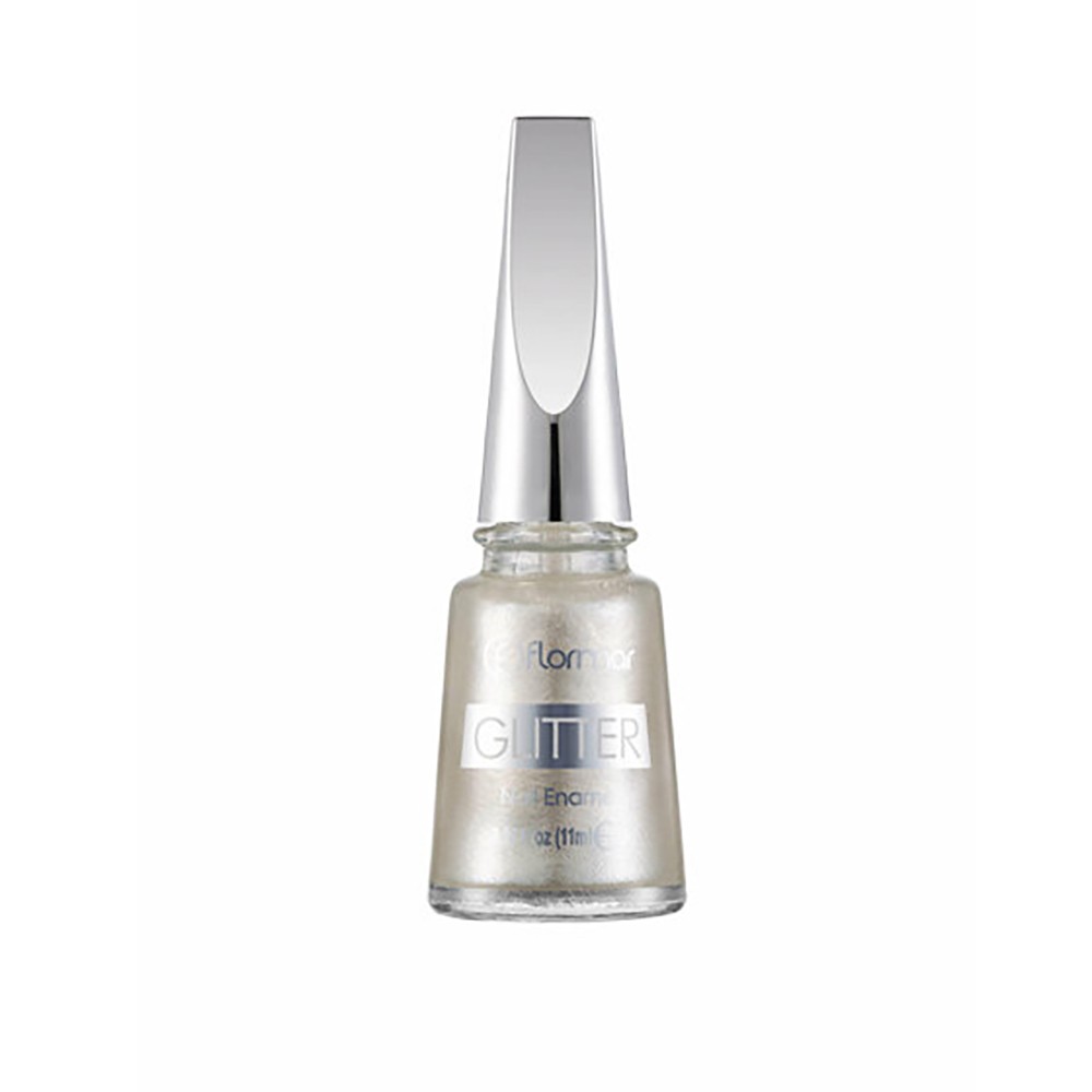Glitter Nail Enamel Flormar# GL12: White Pearl