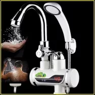 Electric Digital Display Instant Hot Water Tap With Hand Shower