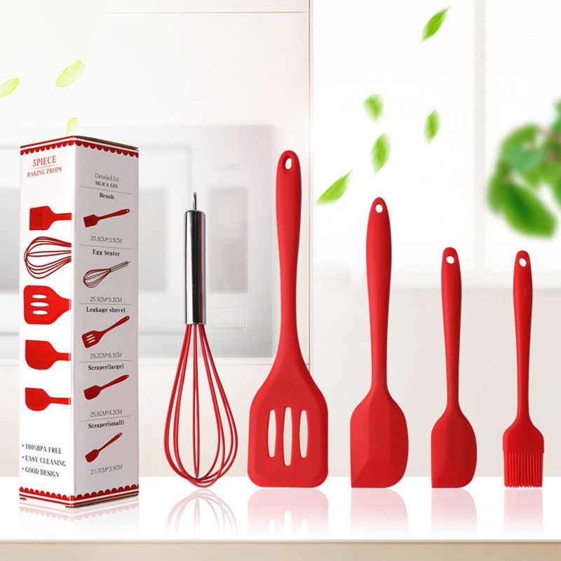 5 Pieces Silicone Baking Utensil Set