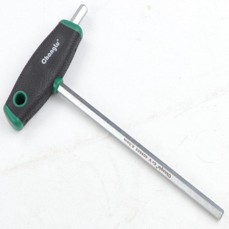 Matte Crutch Flat Head Hex Key With Rubber Grip CRV