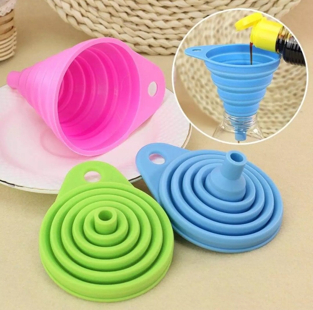 Mini Silicone Foldable Funnel Hopper Water Filler Tool Kitchen Accessories Gadget