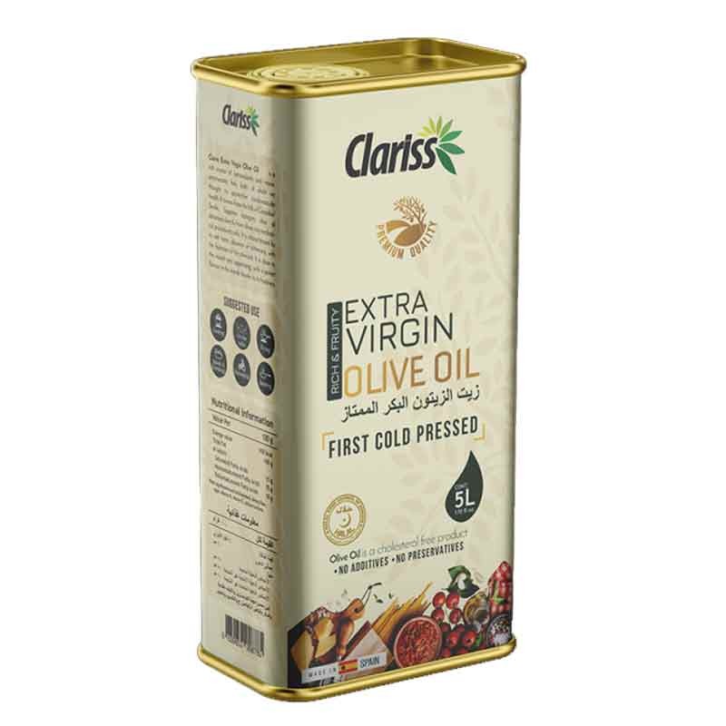 Clariss Olive Oil Extra Virgin: 5 Litre Tin