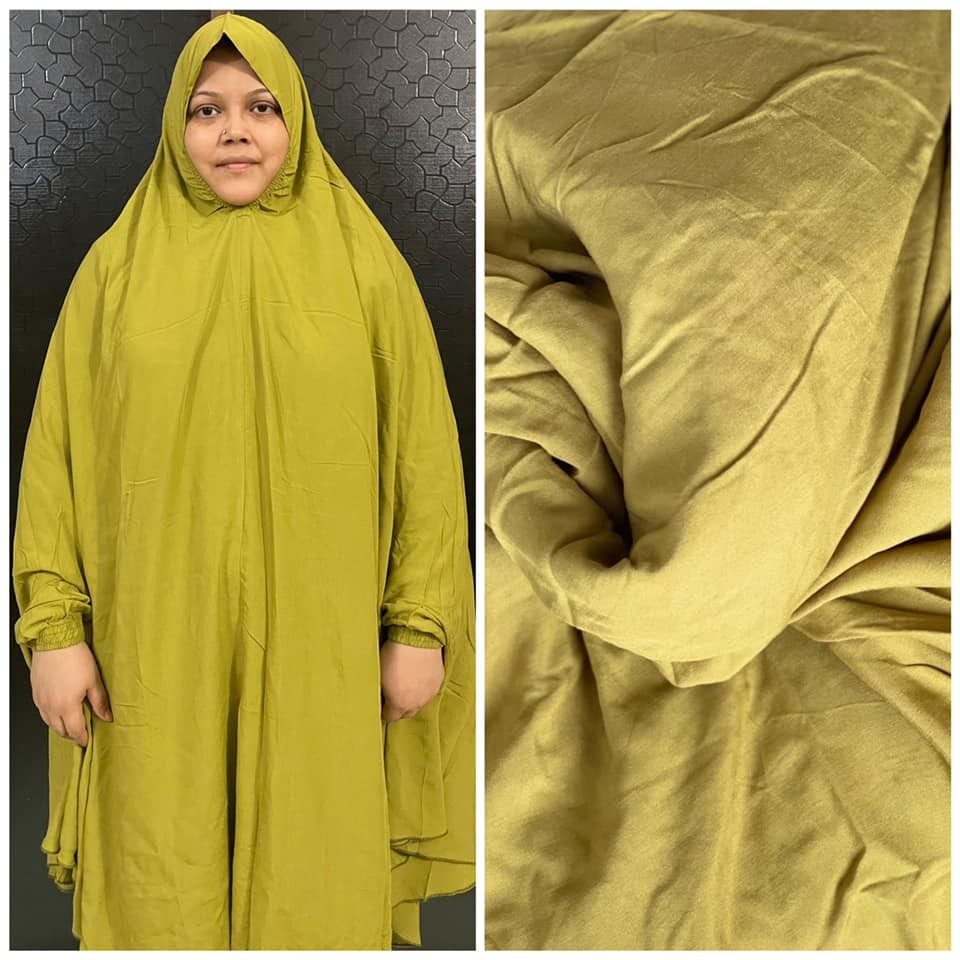 Long Linen Plain Salat khimar