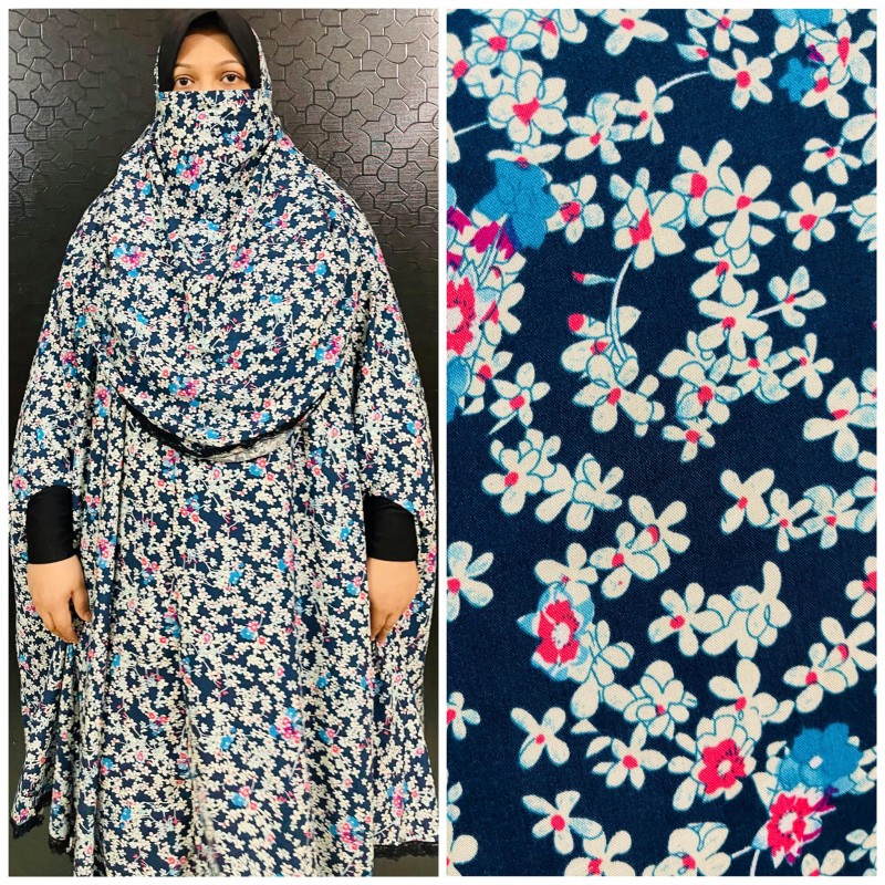 Long Linen khimar with (NIQAB)