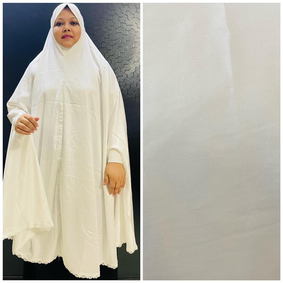 Long Linen Plain Salat khimar